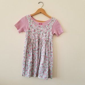 Girl's Layered Look Pink Floral Dress Size 12